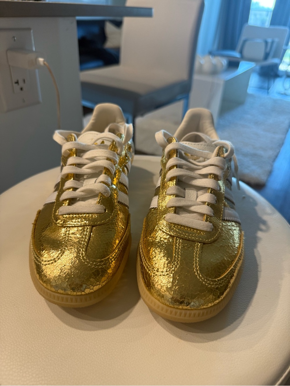 Adidas Samba Gold Metallic Sneakers